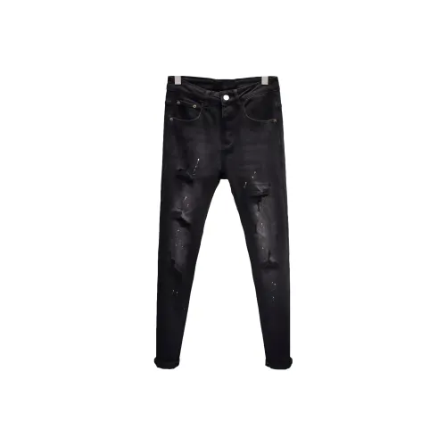 YONGYAN Мужские черные джинсы