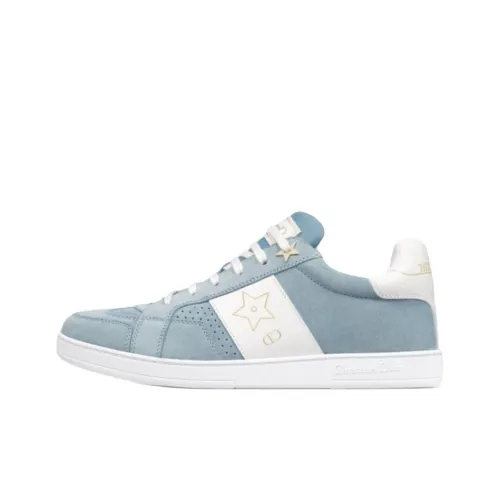 DIOR Star Платформа Обувь Низкие Кроссовки для Скейтбординга Женские Светло-Синие