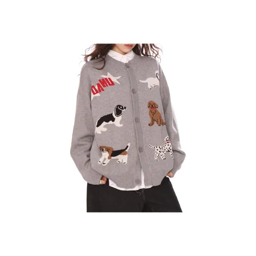 GUOZHEN Серый Женский Трикотаж