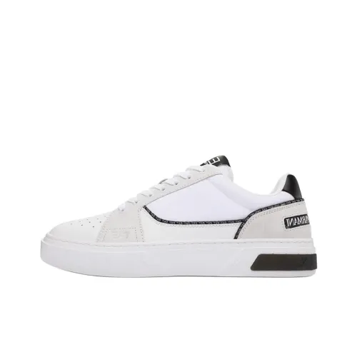 EMPORIO ARMANI Низкие кроссовки для скейтбординга Мужские Белые Серые