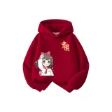 [Thickened и с флисовой подкладкой] Граффити Babu K Бургунди