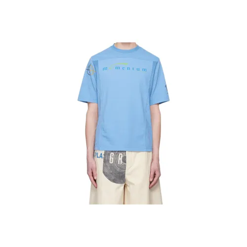 Marine Serre Синий Мужской T-Рубашки