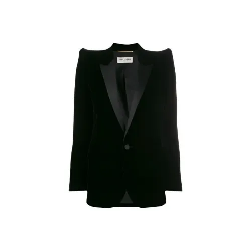 SAINT LAURENT FW21 Бизнес-костюм Пальто Женское Черное