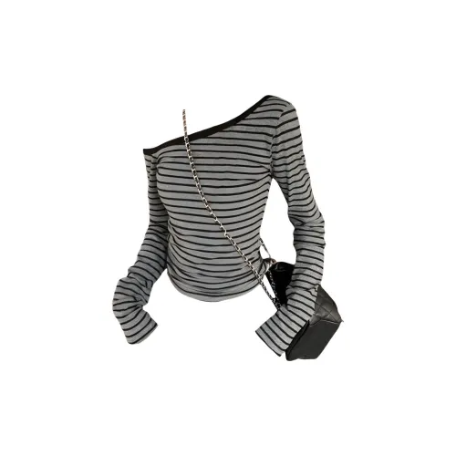 NOME Серый и Черный Полосы Женские Майки под Одежду