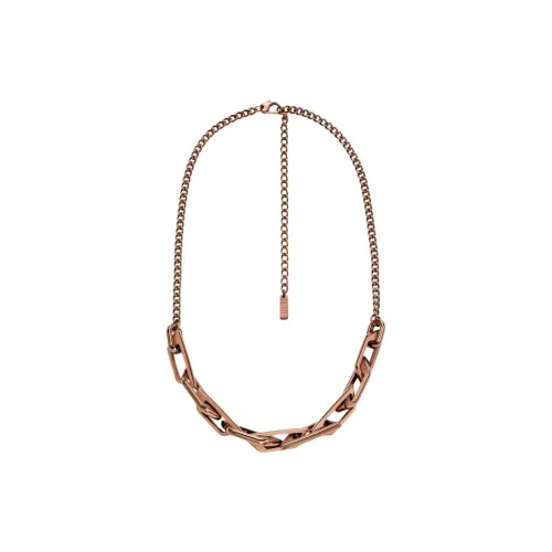 DIESEL Нержавеющая сталь Ожерелья Унисекс Коричневый