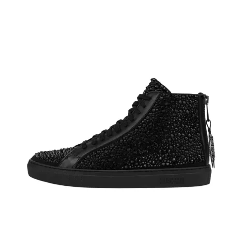 MOSCHINO Высокие кроссовки для скейтбординга Мужские Черные