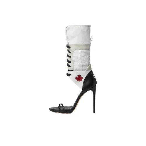 DSQUARED 2 Quiet Knee High Boots Женские Черный Белый