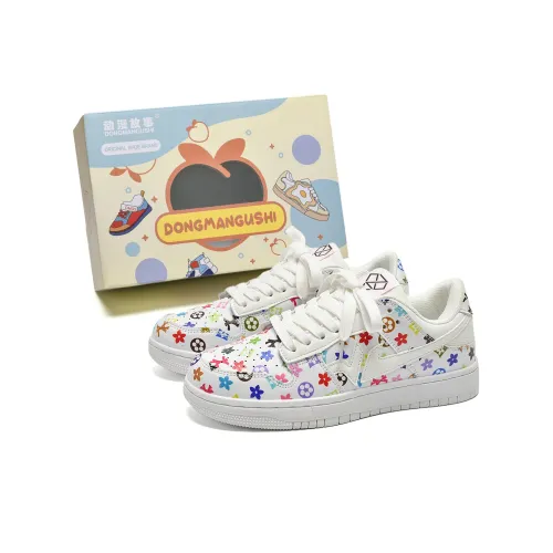 Anime Story Износостойкий Легкий Дышащий Противоскользящий. Низкий Топ Скейтборд Кроссовки Унисекс Белый Радужный