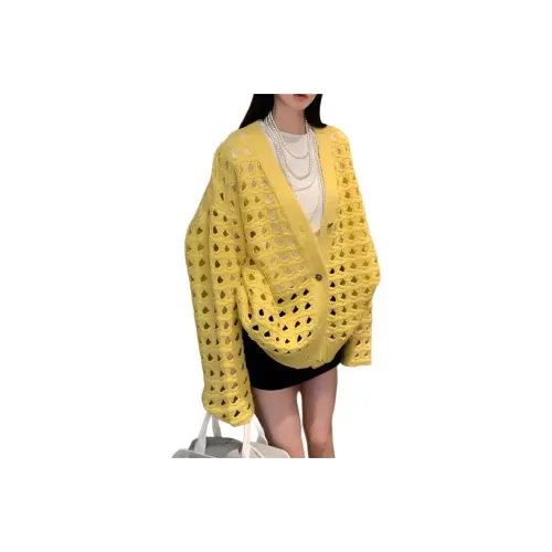 GUOZHEN Желтый Женский Трикотаж