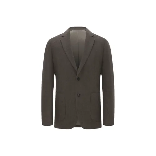 EMZ Темный кофейный мужской деловой костюм