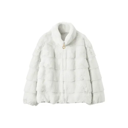 JOSR Белый Женские Бархатные Куртки