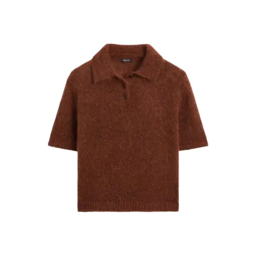 Massimo Dutti Красный Коричневый Женский Трикотаж