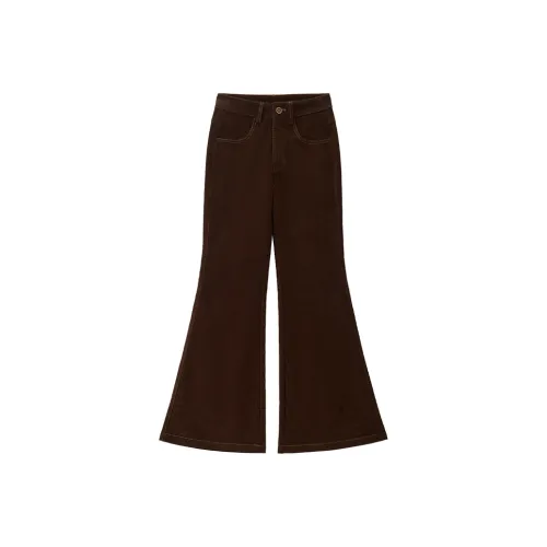 Giordano 08 Винтажный Коричневый Женские Повседневные Брюки