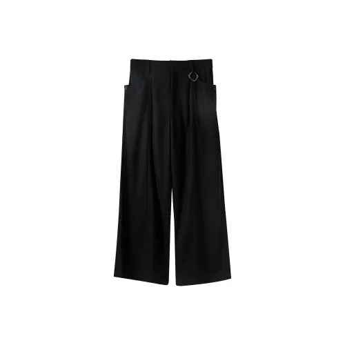 HUANXIANGZHE Брюки Широкие Брюки Унисекс Черный