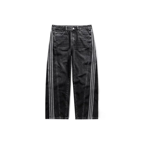 HUNZHI Черные Унисекс Джинсы