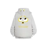 Белый, серый, черный флисовый свитшот с подкладкой + абрикосовый черный жилет с логотипом