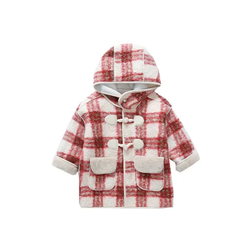 Mu Qingqing Красный Kids Шерстяное пальто