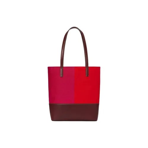 Kate Spade Ткань Коровья Кожа Тоут Сумка Сумка для покупок Сумка Большая Женская Cordoba Красная и Многоцветная