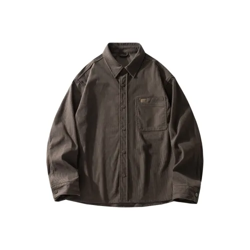 PLQV Кофе Мужские Рубашки