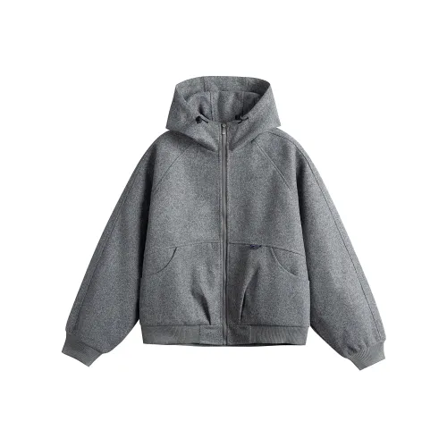 NOT BRAND ATTITUDE С капюшоном Шерстяной Пуховик Унисекс