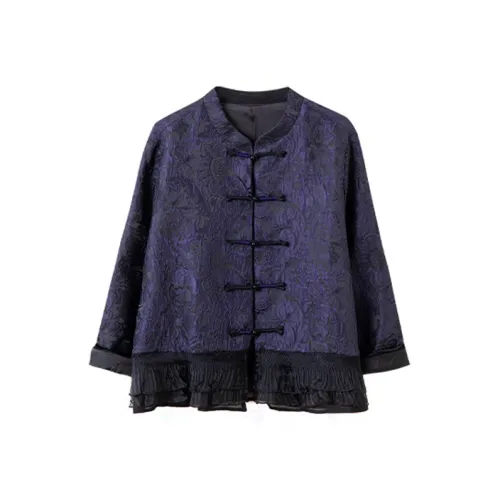 MH Темно-фиолетовое женское короткое пальто