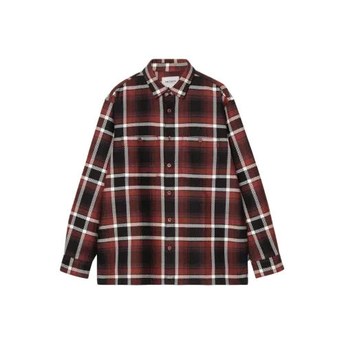 Carhartt WIP Red Men's Shirts Кархарт WIP Красные Мужские Рубашки