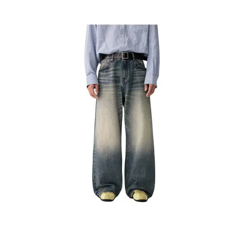 CHAORENBANG Винтажные синие мужские джинсы