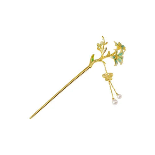 NUANTONG Традиционный стиль Позолоченные шпильки для волос Женские