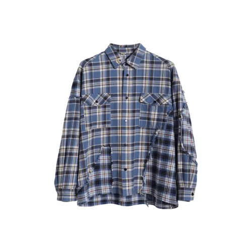 Acupuncture Синяя клетка Унисекс Рубашки