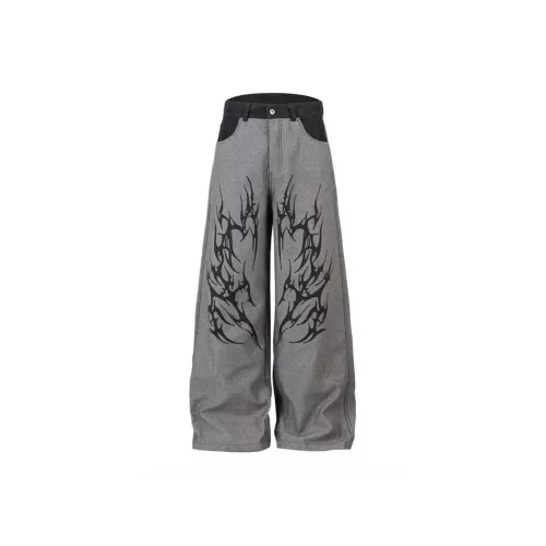 PLQV Серый Мужской Джинсы