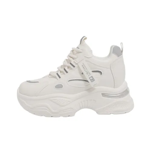 Yalu Preferred Амортизация Устойчивость к истиранию Покрытие Увеличение Высоты Низкий Топ Кроссовки с Толстой Подошвой Женские