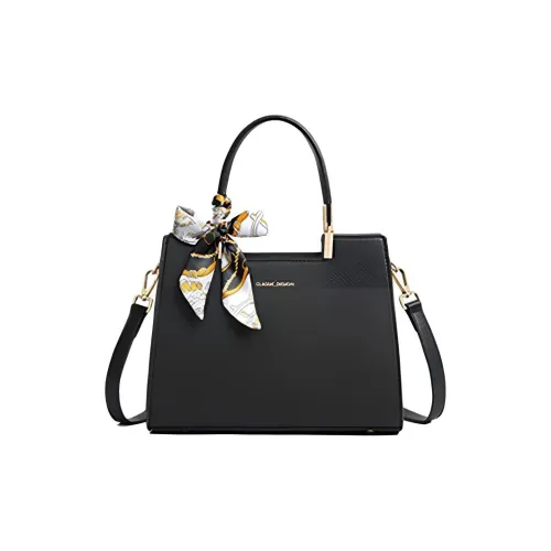 COMELY Сумка из коровьей кожи спилок стандартная женская черная