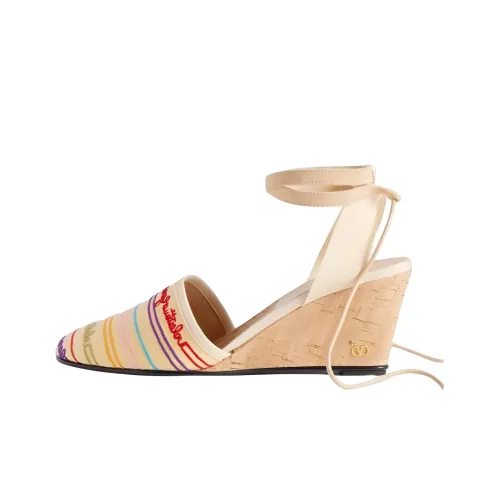 Valentino Garavani LA Cruisette Клиновидный каблук Высокие каблуки 7,5 см Женские Бежевый