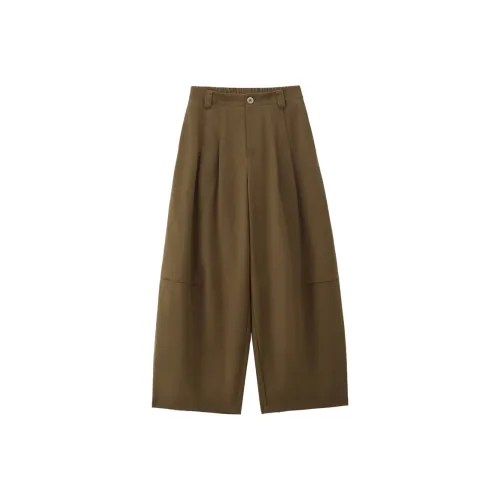 Giordano 08 Field Чайно-коричневый кофейный Женские Повседневные брюки