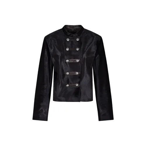 GIORGIO ARMANI Черные Женские Кожаные Куртки