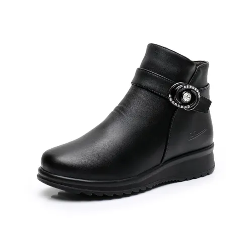 Warrior Классический Пожилой Зимний Обувь Robust Удобный Кружево Бесплатно Устойчивый к холоду Дышащий