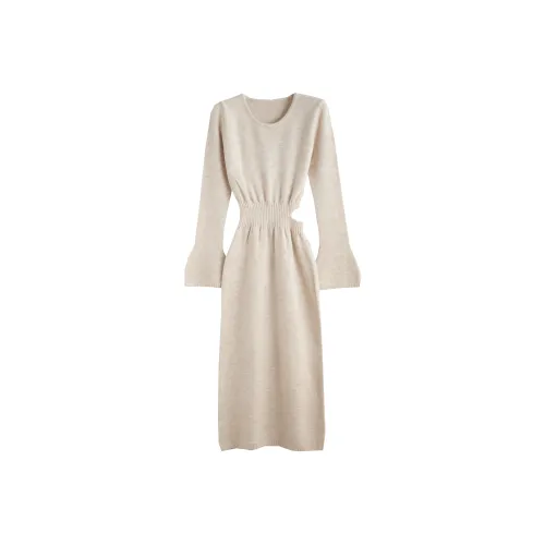 Tonlion Длинное платье с длинными рукавами женское