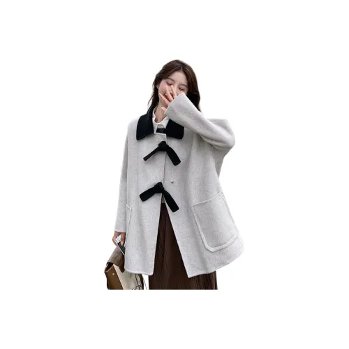 YOUSEKOO Light Gray Women's Coat YOUSEKOO Светло-серый женский пальто