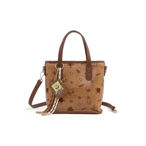 SPONGEBOB SQUAREPANTS ПУ (полиуретан) Сумка Стандартная Женская Коричневая