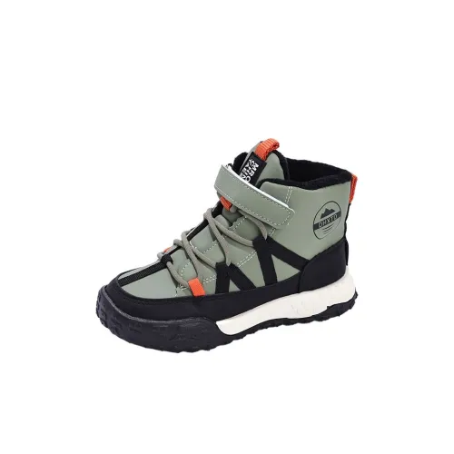 KINDDOG Устойчивые к истиранию противоскользящие высокие топы детские хлопковые ботинки