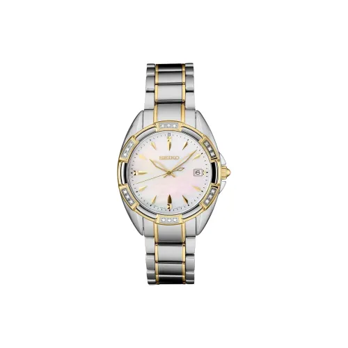 SEIKO Кварцевый механизм нержавеющая сталь ремешок часы 33,3 мм женские жемчужная раковина цвет циферблата