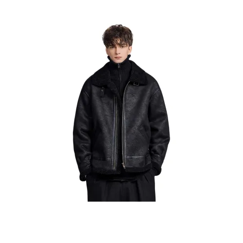 WILD LEADER Озеро Черный [PW52989A31] Мужская кожаная куртка