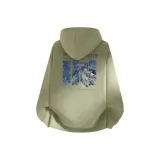 [Memory Foam Утолщенный и с Флисовой Подкладкой] Серый Горох Зеленый (B Замороженная Гора Логотип на Груди _B Замороженная Гора Логотип на Спине)