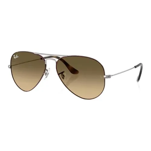 RayBan Металлические Aviator Солнцезащитные очки Унисекс Серебряный Черепаховый
