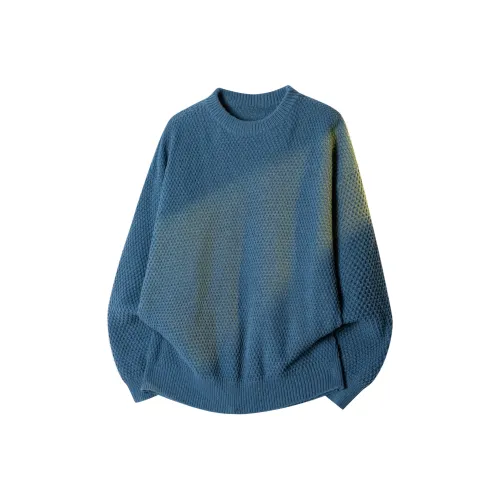 PASOK Однотонный Круглый вырез Свитер Мужской