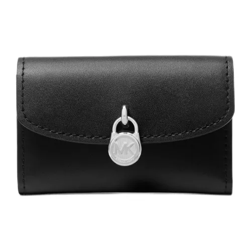 MICHAEL KORS Lyra Серебряный Навесной замок Кошелек Мини Унисекс Черный