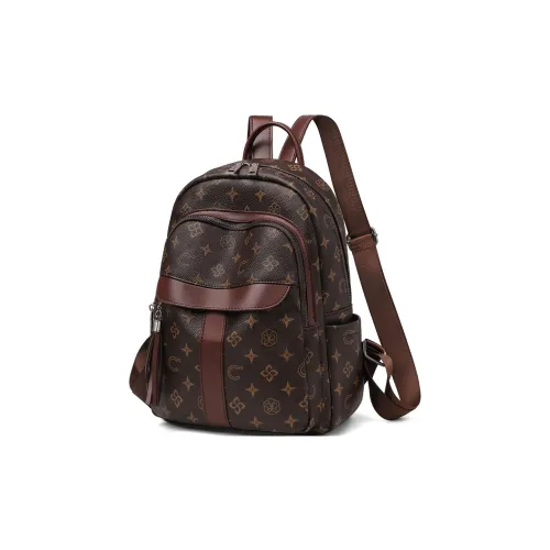 C°BANNER Синтетическая кожа Рюкзак Стандартный Женский Кофейный