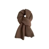 Каштановый коричневый, чистая шерсть, трикотажная ткань