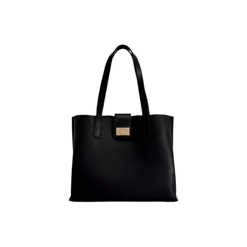 Furla Кожа Тоут Сумка Сумка для покупок Сумка Обычная Женская Черная