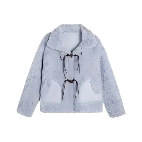 PZGE Синий [One Piece с флисовой подкладкой] Женские меховые изделия